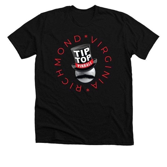 Tip Top Pinball Richmond, Virginia tee